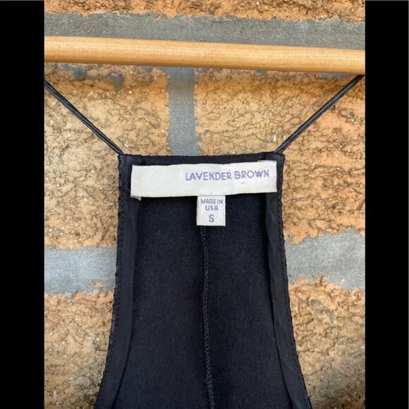 Lavender brown BLACK LEATHER DRESS small - Picture 7 of 10